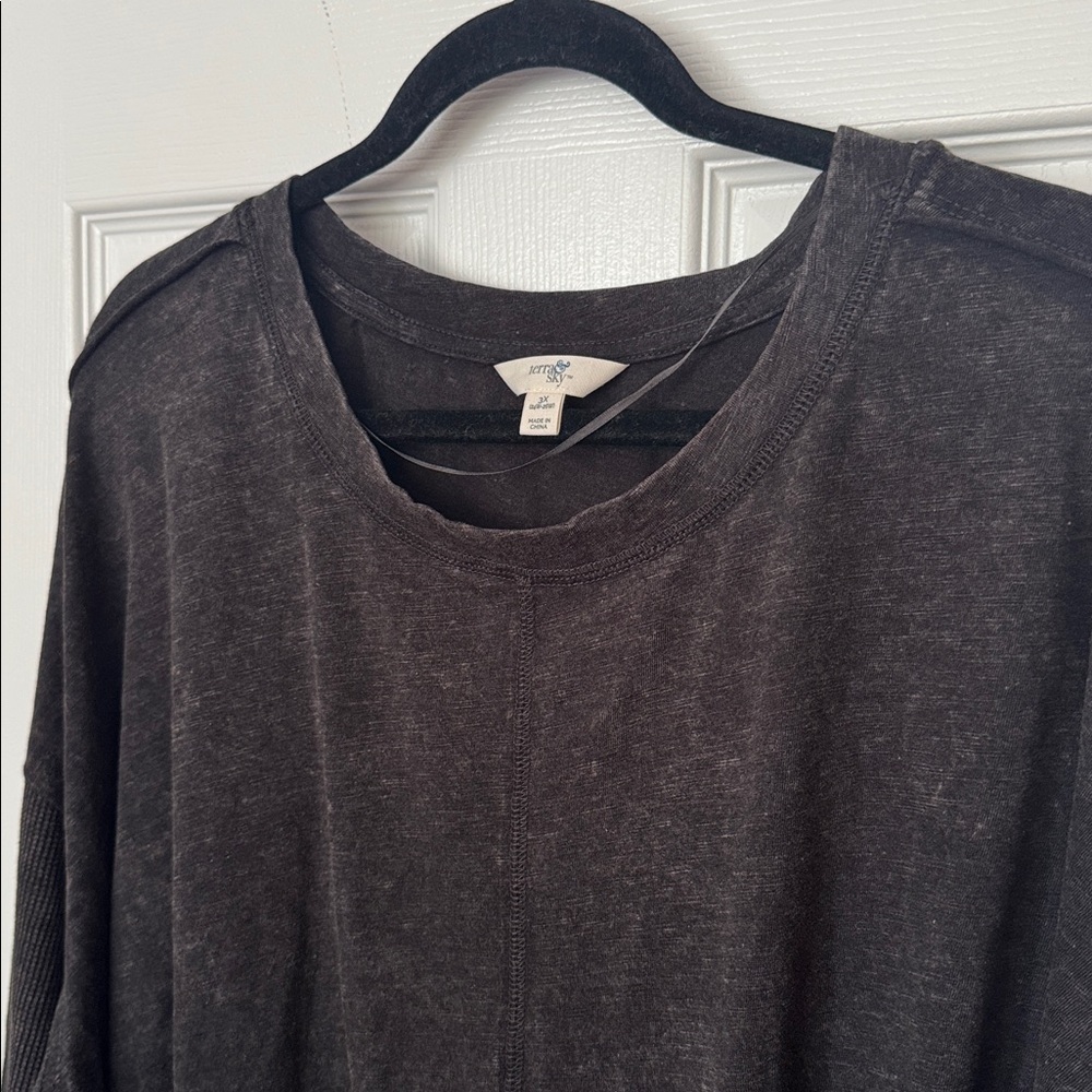 Terra & Sky Textured Scoop Neck Top Sz 3X - Picture 2 of 7